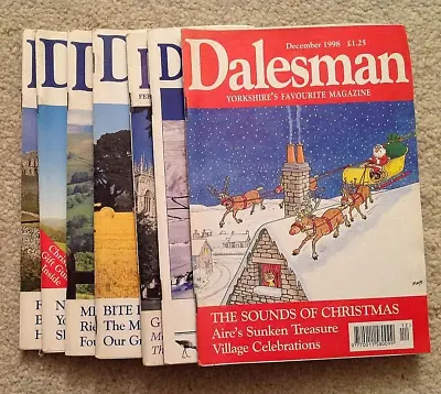 7 Copies Of Yorkshires Dalesman Magazine -1998 Inc.Christmas • £1.99