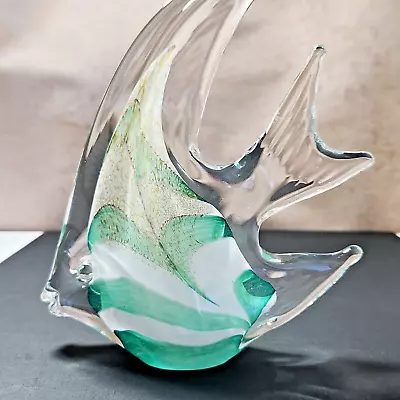 Stunning Josef Marcolin  Swedish Green Art Crytal Fish Figurine • $55