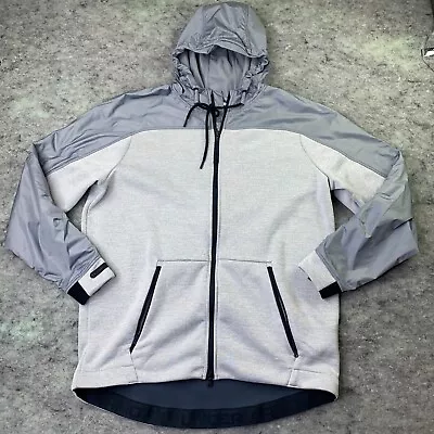 Under Armour Jacket Mens Extra Large Gray Full Zip Hooded Activewear • $42.95