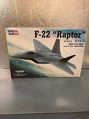 F-22A Raptor Hobby Boss Plastic Model Kit 1:72 Scale Brand New • $4.99