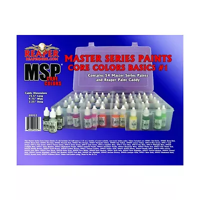 Reaper Master Serie  Master Series Paint Core Colors Basics Set #1 (09001- New • $166.95