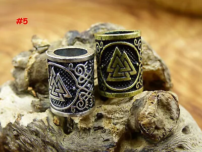 Norse Viking Celtic Beard Dreadlock Beads Beard Beads Hair Beads Valknut Beads • $22.88