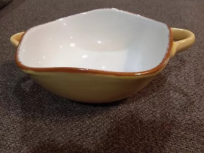 VIETRI Italy Cucina Fresca - Individual Casserole Bowl Dish - Cream / Saffron • $20