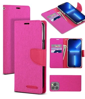 $11.99 • Buy For IPhone 14 13 12 11 Pro Max XS XR Flip 7 8 Plus Wallet Flip Denim Case Cover