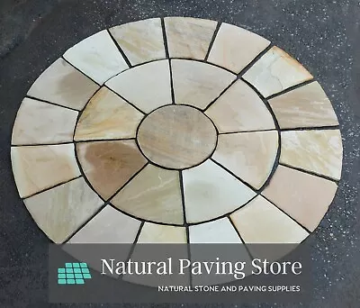 Fossil Mint Natural Indian Sandstone Patio Paving Circle | 2.4m Diameter • £425