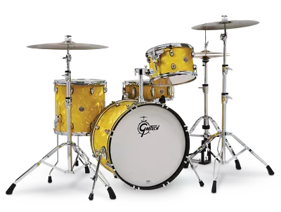 Gretsch Catalina Club Jazz 4 Piece Drum Kit Shell Pack Yellow Satin Flame CT1-J4 • $1999