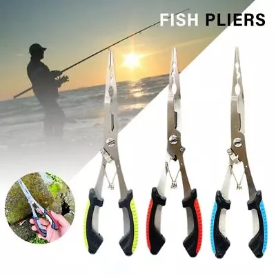 Multi-functional Fishing Pliers Fishing Tied Hooks Pliers Cut Fishing Line Tools • $17.25
