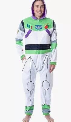 Disney Mens' Toy Story Buzz Lightyear Space Ranger Costume Pajama Union Suit S/M • $39.99