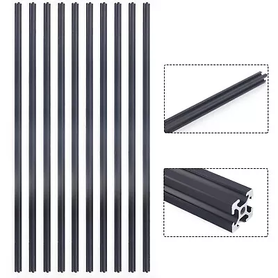 10 Pack T-Slot Aluminum Extrusion 20*20*1000mm 2020 For CNC 3D Printer Black • $74