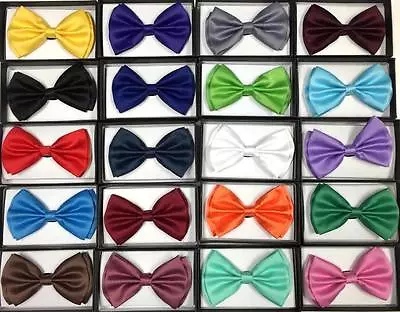 Plain Color Bow Tie Tuxedo Classic Bow Neck Tie Pure Neck Wear Men Bow Tie • $6.70