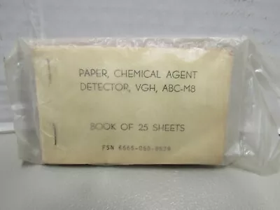 Vietnam Era US M8 Chemical Agent Detector Paper Book 25 Sheets Gas Mask Accessor • $24.95