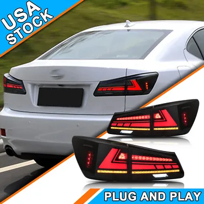 $195.69 • Buy LED Tail Lights For Lexus IS250 IS350 ISF 2006-2013 Smoked Sequential Rear Lamp