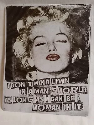 Marilyn Monroe Metal Poster 15 - 12 Black - White - Red Lips • $6