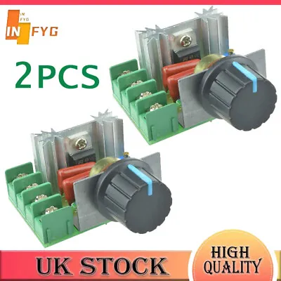 2PCS Dimmer Motor Speed Controller Electronic Voltage Regulator Ac 220V 2000W • £6.97