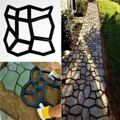 Garden Driveway Paving Pavement Mold Concrete Step Stone Path Maker Walkway Mold • $14.99