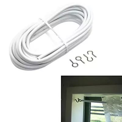 For Caravans Boats Windows Expanding Cable Line Spring Cord Net Curtain Wire • $15.39