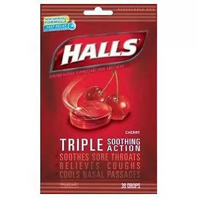 Halls Mentho-lyptus Cough Drops Advanced Vapor Action Cherry Flavor 40 Drops... • $15.99