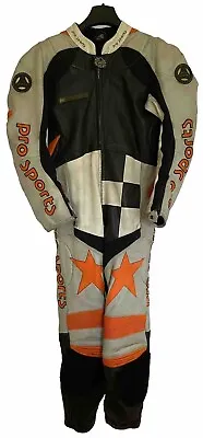 Vintage Mens Hein Gericke Leather Motorcycle Suit Hiprotec EU 58 42” - 44” Chest • $161.85