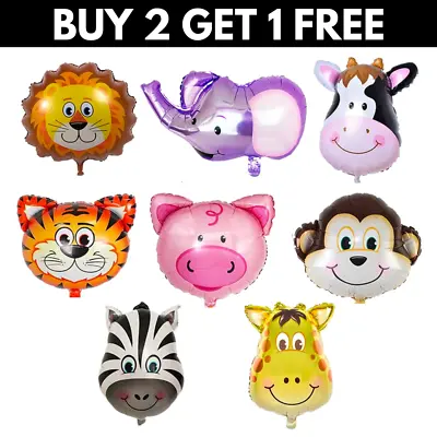 £2.95 • Buy Jungle Safari Animal Head Birthday Party Children Kids Decoration Foil Balloons
