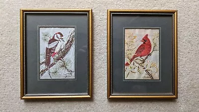 Genuine Framed Silk Woven Artwork Of Birds Picture By J&J Cash Of Coventry  • £21