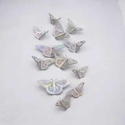 12pcs 3D Butterfly Wall Fridge Sticker Art Decal For Home Cake Decoration Decor • £2.50