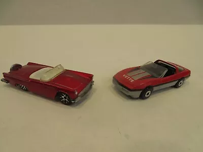 Vintage Matchbox Lot 1957 Thunderbird & 1984 Corvette Per Owned Vehicles • $1.99