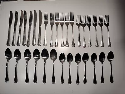 32 Piece Vintage Rogers Stainless Flatware Silverware Korea Floral Pattern • $12