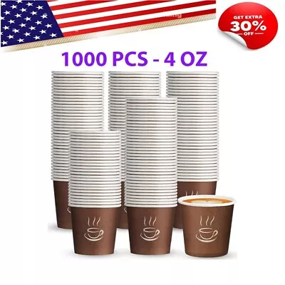 1000 Pcs Small Coffee Cups Paper Espresso Cups Disposable Mini Hot Cups Hot Cold • $42.99