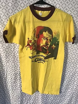 Vtg 70's Richard Harris Camelot T Shirt Ringer NOS New Deadstok Sz S 1970s Donna • $33.30