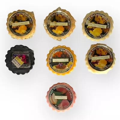 Yankee Candle Wax Potpourri Tarts Melts Lot Of 7 Peach Pineapple Caribbean Witch • £23.75