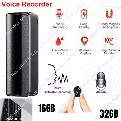 16/32GB Spy Digital Voice Activated Recorder Mini Hidden Audio Recording Device • $51.25