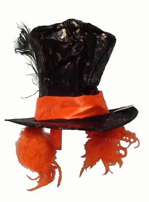 Mad Hatter Top Hat With Hair Alice Fairytale Tea Party Costume World Book Day • £11.99