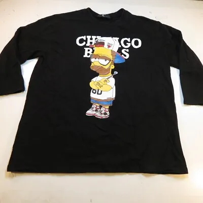 HOOD BY AIR HBA BART SIMPSON CHICAGO BULLS T SHIRT Mens L Streetwear Fashion • $39.99