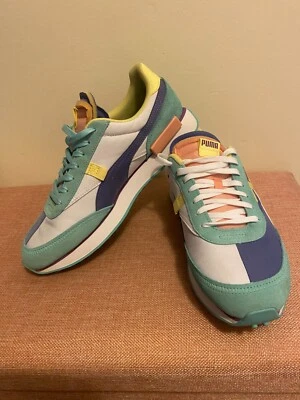 $28 • Buy PUMA Future Rider Slash CB Splicing Running Shoes Purple/Teal