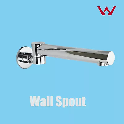 WaterMark Chrome Round Swivel Wall Mounted Spout Basin Sink Faucet Mixer Brass • $48