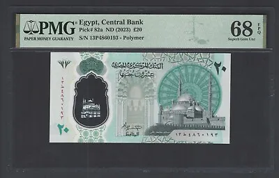 Egypt 20 Pounds ND(2023) P82a Uncirculated Grade 68 • $29.99