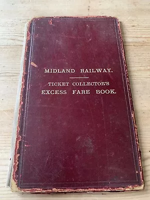 Rare Victorian Ticket Collector's Excess Fare Book-mr-midland Railway-lms • £19.50