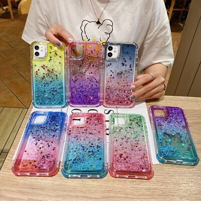 $15.99 • Buy Girls Glow Luminous Neon Sand Case For IPhone 14 Pro Max 13 12 11 XR 6 7 8P Case