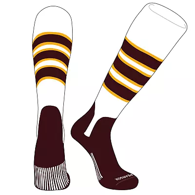 OTC Baseball Softball Stirrup Socks (C 5in) White Gold Maroon Maroon • $15.99