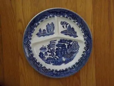 Blue Willow Moriyama Divided Grill Plate Japan 10  • $15