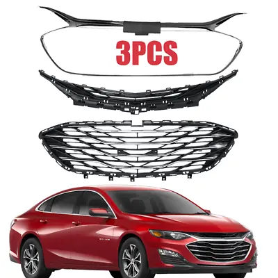 Glossy Black Grille  For Chevrolet Malibu 2019 2020 2021-2023 Front Bumper Grill • $110.99