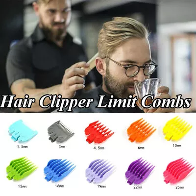 10Pcs Premium Cut Hair Clipper Guides Guards Limit Combs Set For Wahl Attachment • $12.85