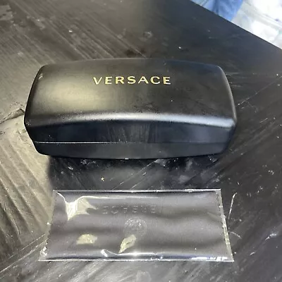 Versace Authentic Sunglasses Hard Case Black Large W/ Cloth • $16.99