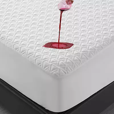 Queen Mattress Protector 100% Waterproof Breathable & Cooling Mattress Cover Pad • $22.07