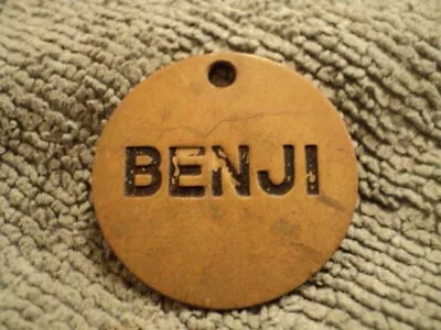 Vintage Dakin  Benji  Plush Dog 1978 Stuffed Animal Brass Tag • $2.99