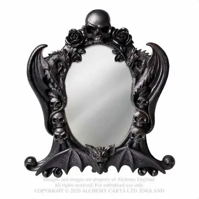 £27.50 • Buy Alchemy Nosferatu Framed Mirror Black Skulls Bat And Dragons Gothic