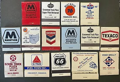Vintage Gas Station Advertising Matchbook LotMarathon Chevron StandardTexaco • $9.99