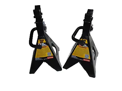 Set Of 2 Torin Black Jack 6 Ton (12000 Lbs) Double Locking Steel Jack Stands • $79.99