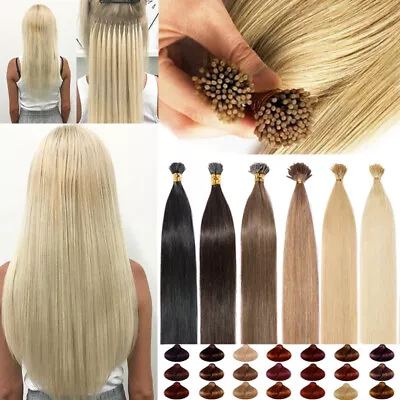 Russian Indian I Tip Remy Real Human Hair Extension Thick 1g Pre Bonded 150G • $28.15