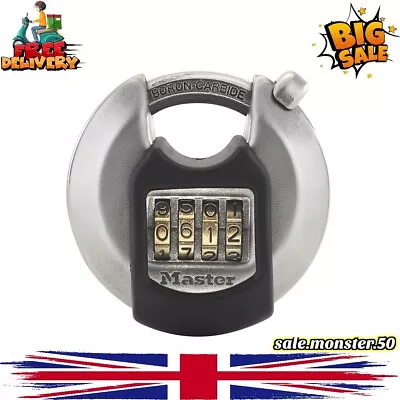 M40DNUM MASTER LOCK Heavy Duty Padlock Combination Stainless Steel Outdoor 70MM • £12.85